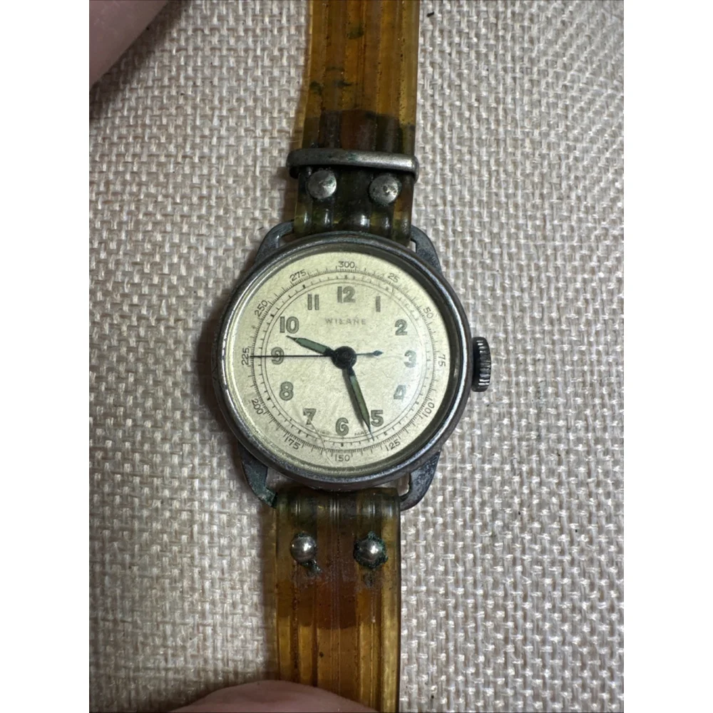 Vintage Wilane WW2 Military Watch swiss made. As Is